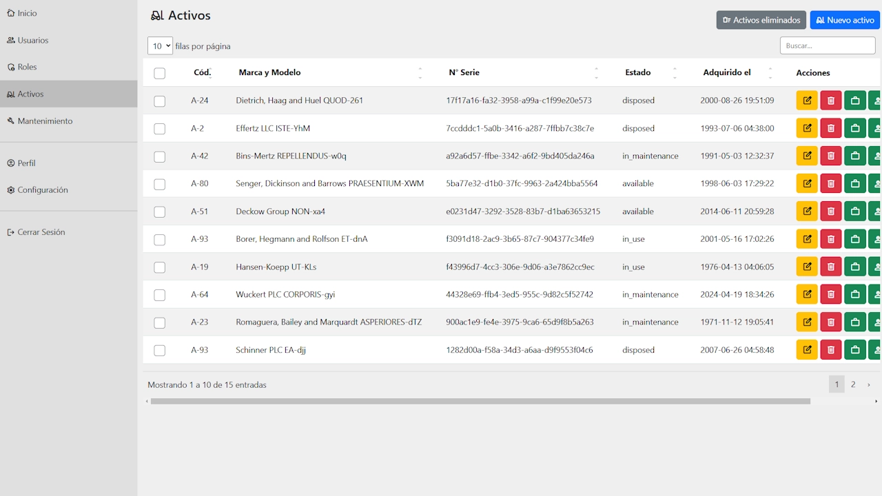 Captura de pantalla de la app
