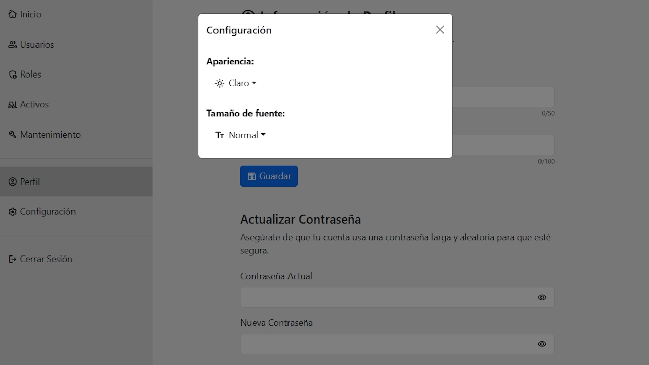 Captura de pantalla de la app