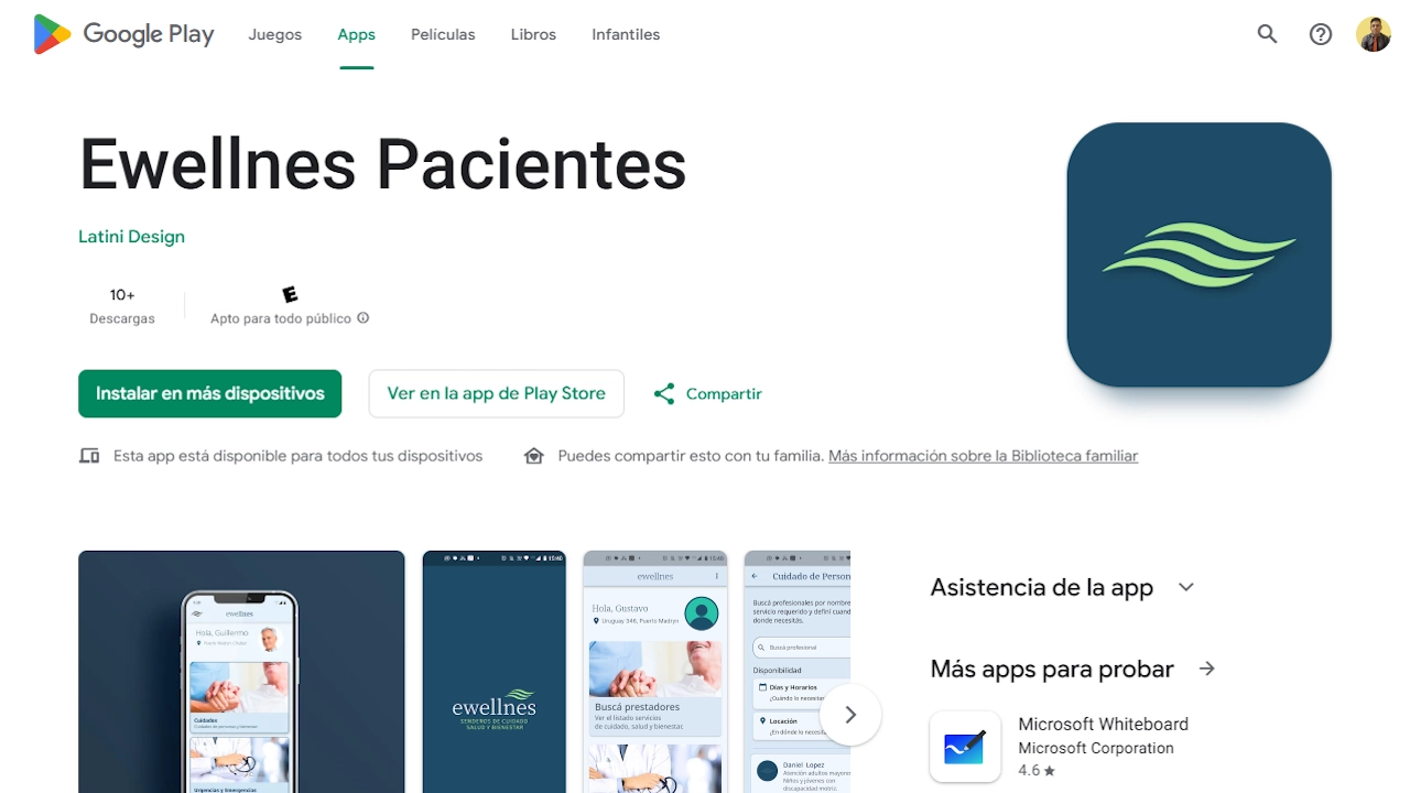 Captura de pantalla de la app