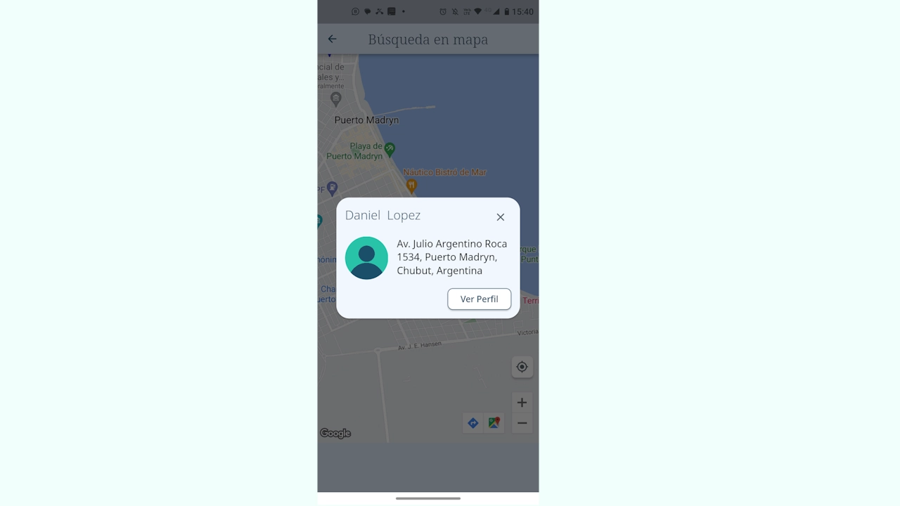 Captura de pantalla de la app